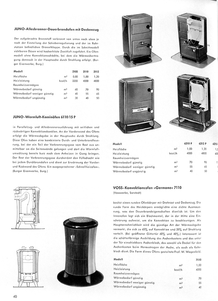 VOSS Werke Konvektionsofen &bdquo;Germane&ldquo; 7110 von 1958.